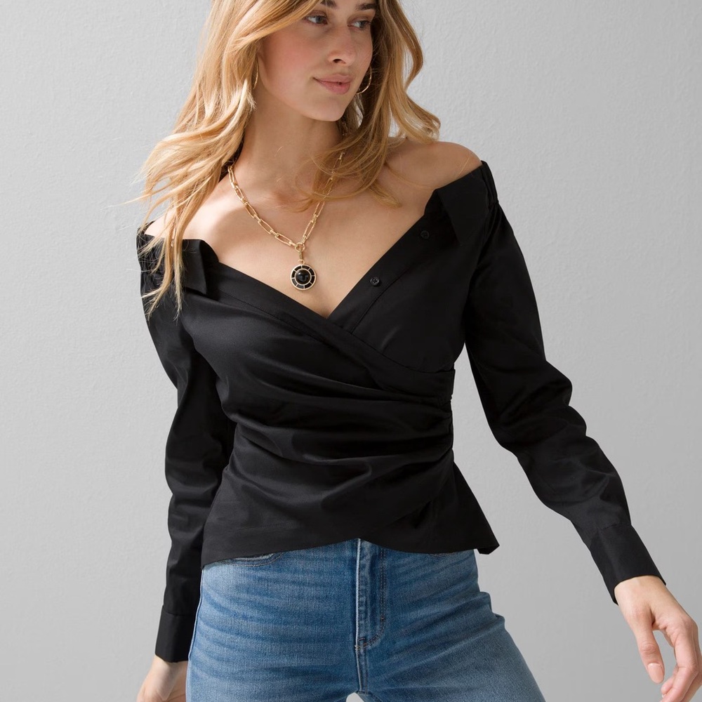 White House black market black off the shoulder blouse